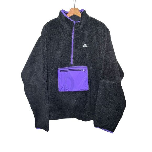 Nike Club Winter Half- Zip Sherpa Fleece Jacket Men’s Size Medium